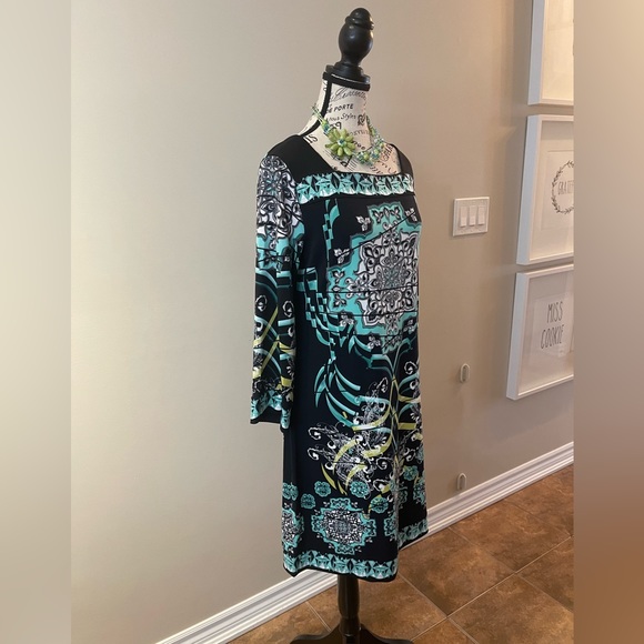 Aqua A-line Dress - Picture 2 of 7